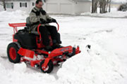 The All Terrain Plow for Zero Turn Mowers is specifically designed for 